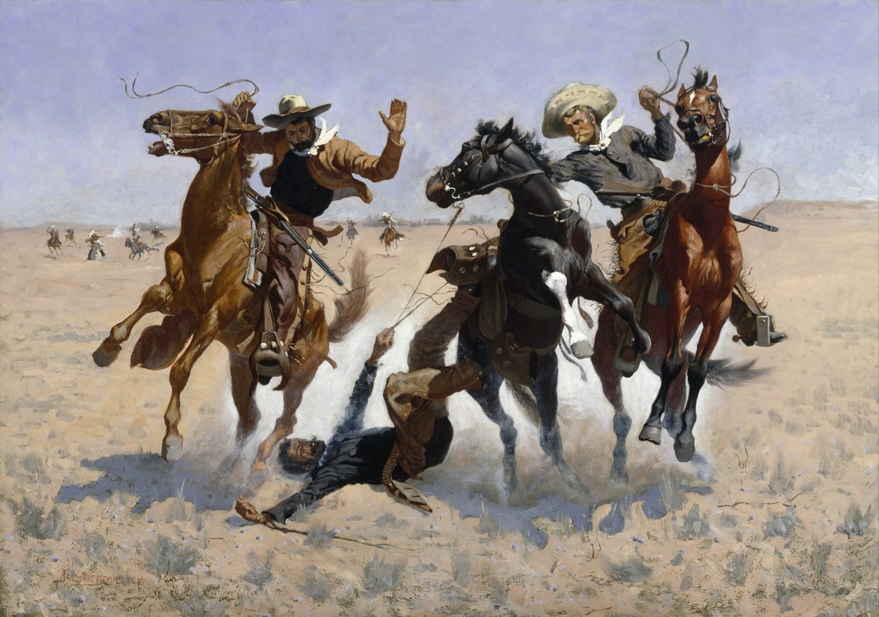 Att hjälpa en kamrat, 1890 av Frederic Sackrider Remington