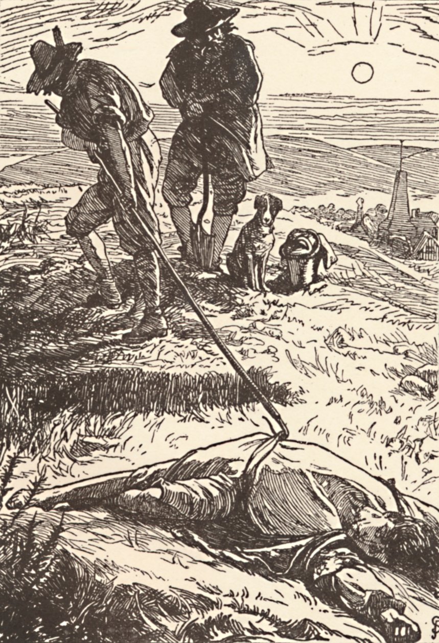 Illustration från History of the Plague Defoe, 1862, 1923 av Frederic Shields
