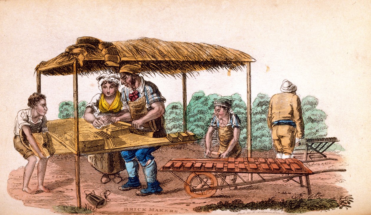 Tegelmakaren från Ackermanns World i miniatyr av Frederic Shoberl