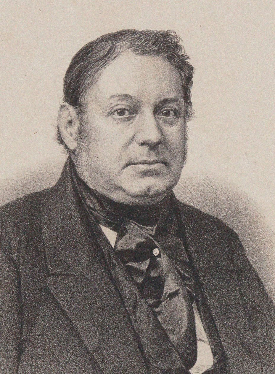 Porträtt av pianisten och kompositören Amédée Méreaux 1802-1874. av Frederic Sorrieu
