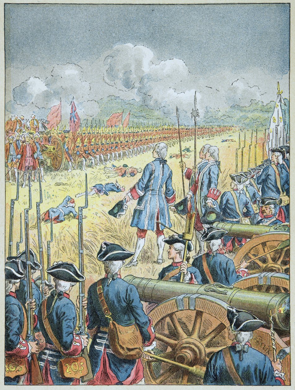 Slaget vid Fontenoy den 11 maj av Frederic Theodore Lix