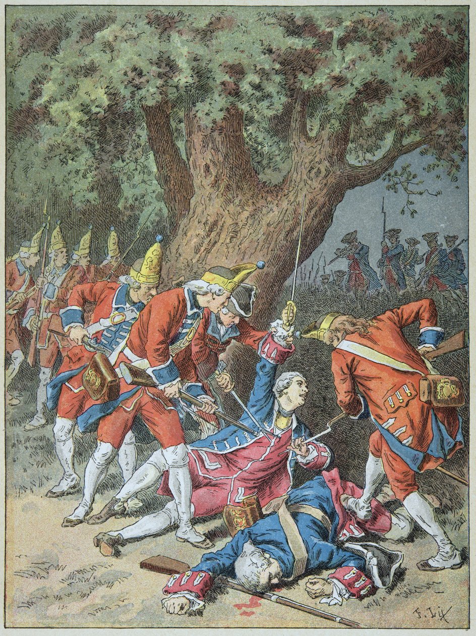 Riddaren av Assas död den 16 oktober av Frederic Theodore Lix