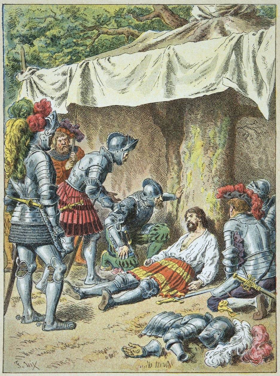Riddare Bayard dog den 30 april 1524 som romagnano. av Frederic Theodore Lix