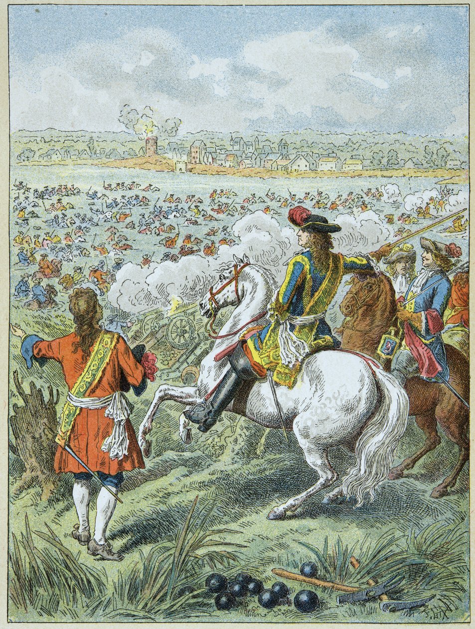 Passage av Rhen av kung Ludvig XIV:s arméer av Frederic Theodore Lix