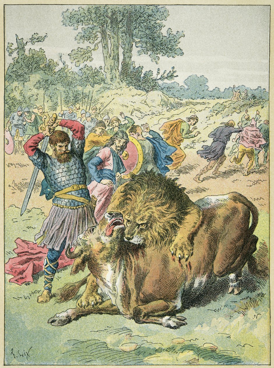 Pepin Briefen på Marsfältet terrasser lejonet av Frederic Theodore Lix