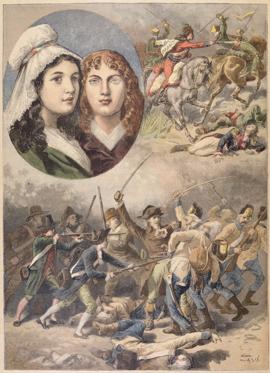 De franska hjältinnorna, Felicite och Theophile de Fernig 1792, från 