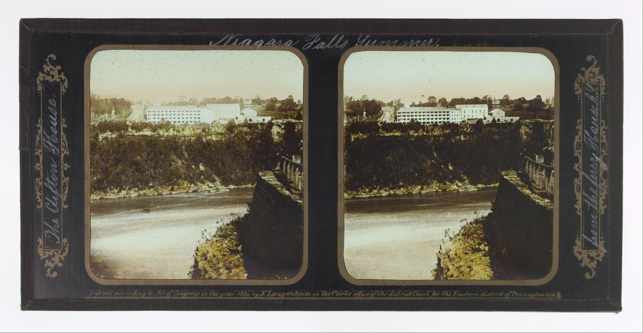 Sommar Niagara Falls, Clifton House från Ferry House A.Y av Frederic and William Langenheim