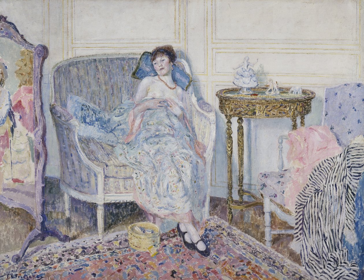 I Boudoir, ca 1914 av Frederick Carl Frieseke