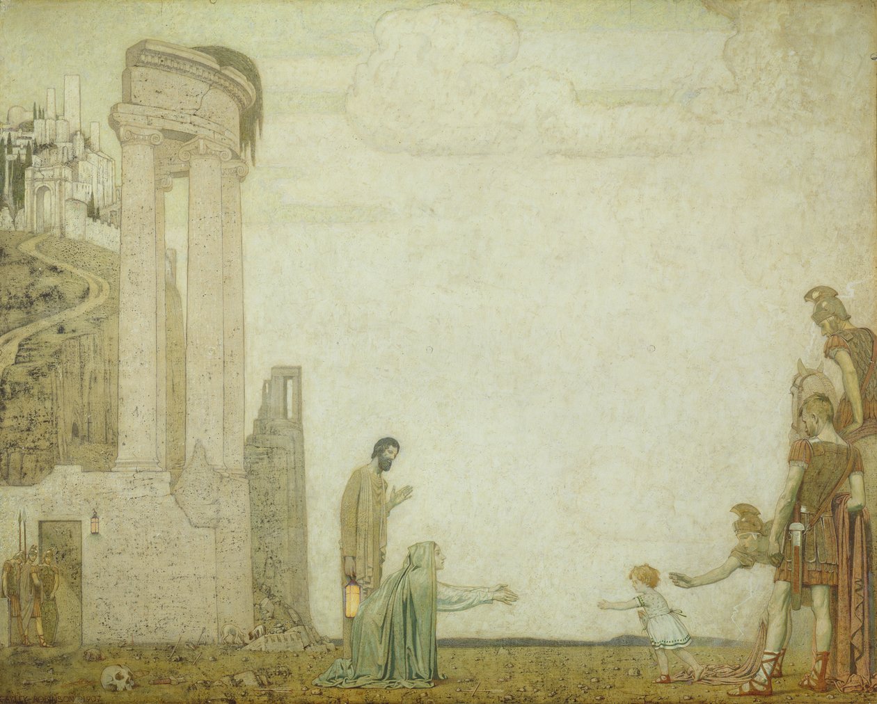 Dawn - The Little Child Found, 1907 av Frederick Cayley Robinson