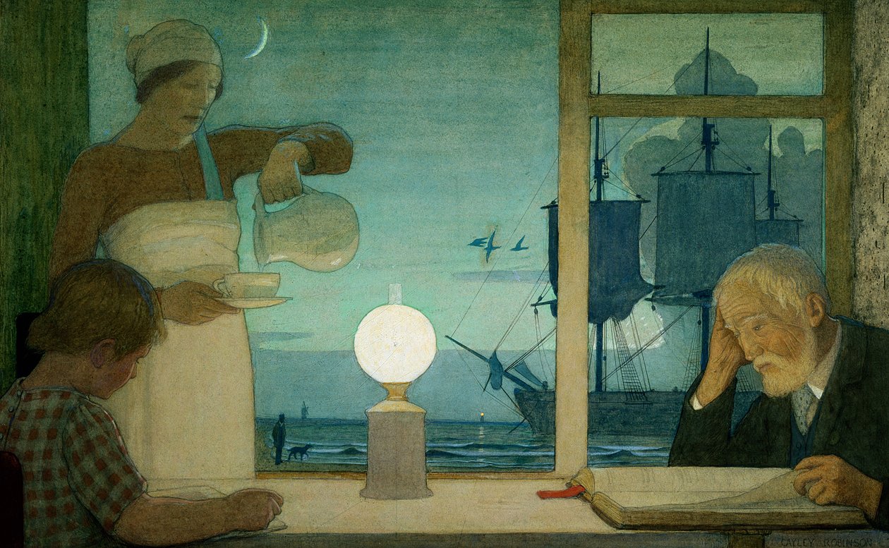 Vilodagen, c.1926 av Frederick Cayley Robinson