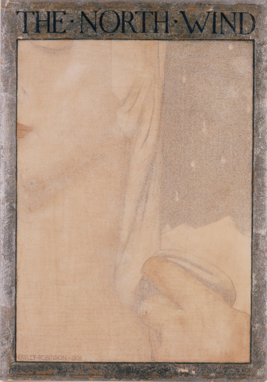 De fyra vindarna - Nordvinden, 1903 (färgade kritor på papper) av Frederick Cayley Robinson