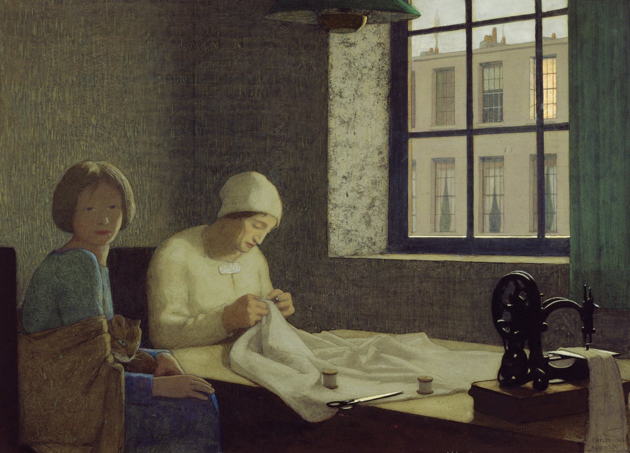 Den gamla sjuksköterskan, 1926 av Frederick Cayley Robinson