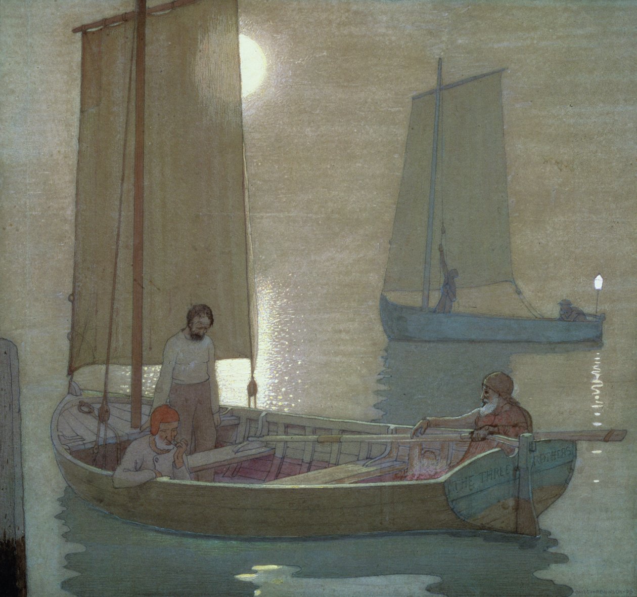 De tre bröderna, ca 1897 av Frederick Cayley Robinson