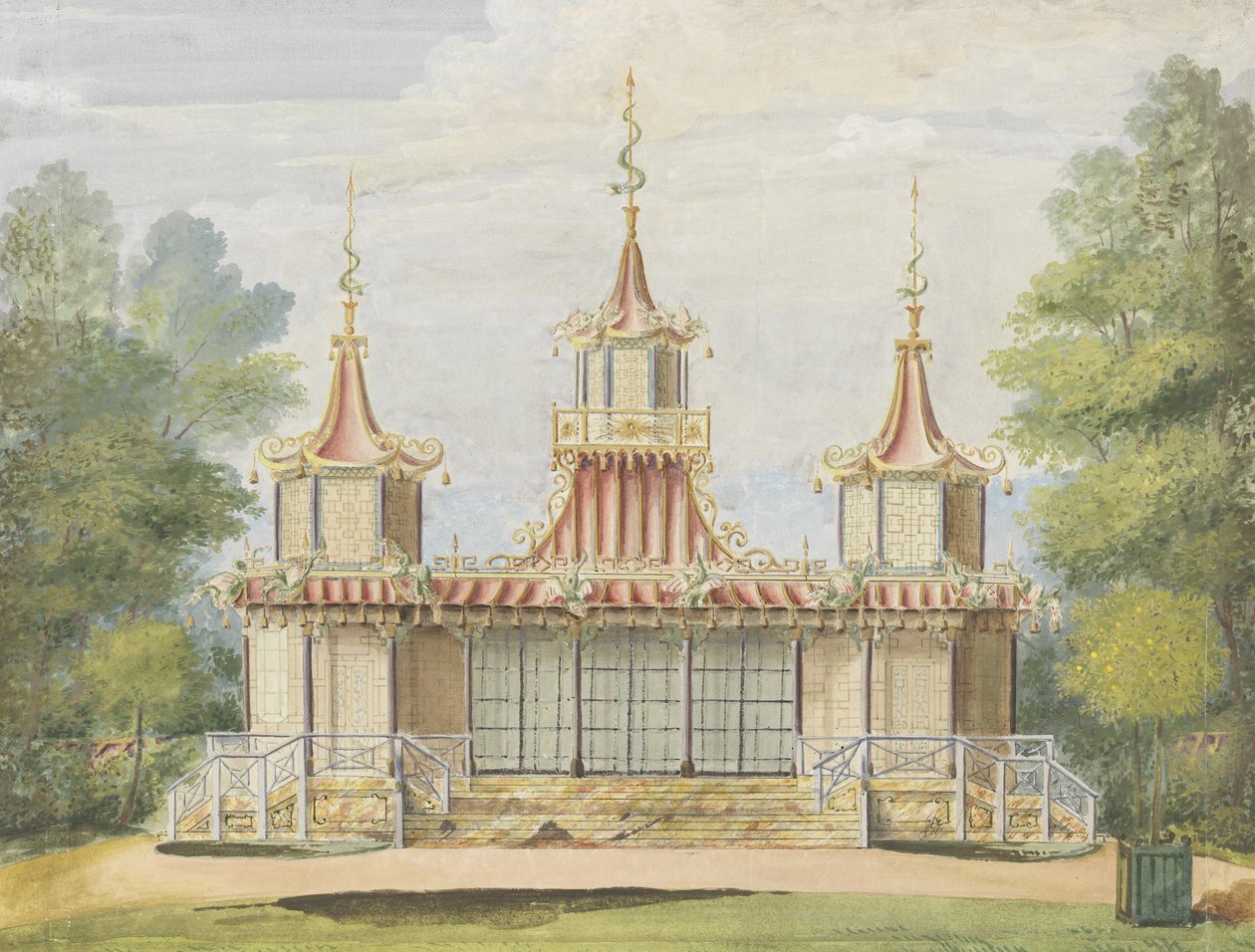 Fisketemplet, Virginia Water av Frederick Crace
