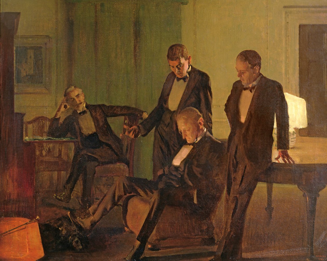 Efter middagen på 110 Pembroke Road, 1927 av Frederick George Swaish