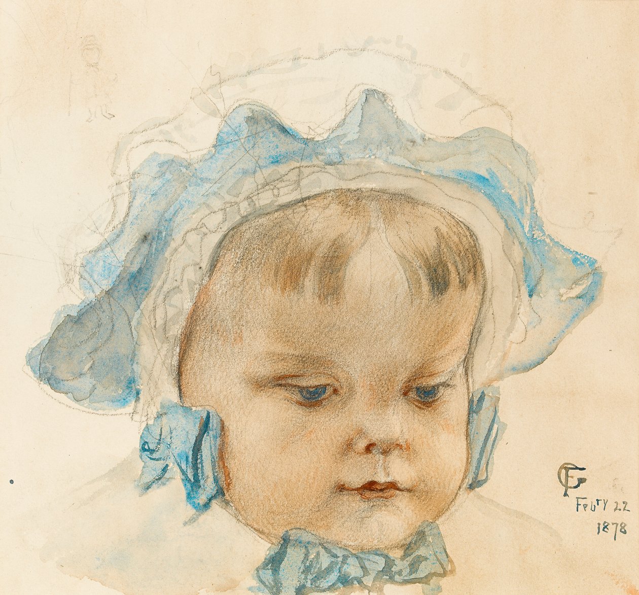 Frederica, 1878 (wc på papper) av Frederick Goodall