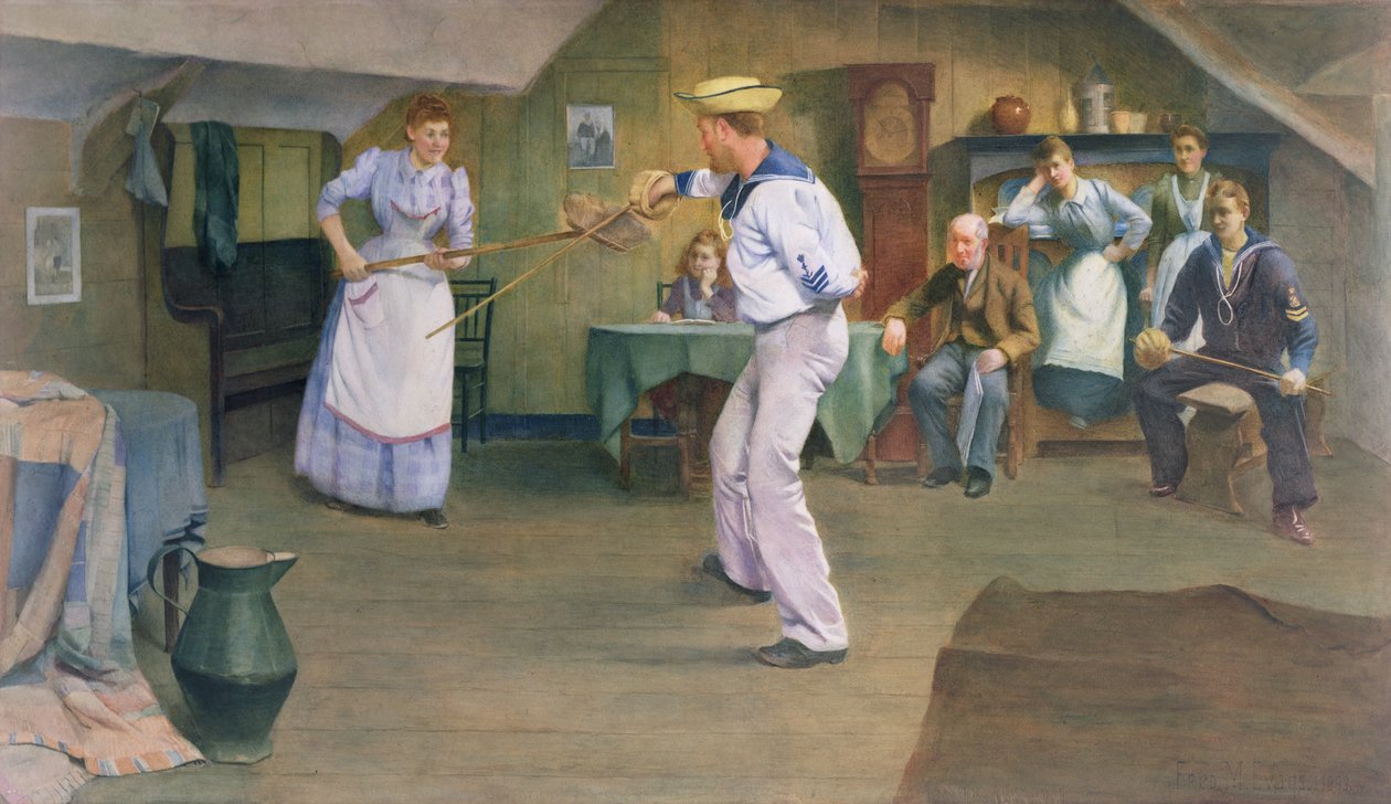 Fäktningslektionen, 1893 av Frederick James McNamara Evans