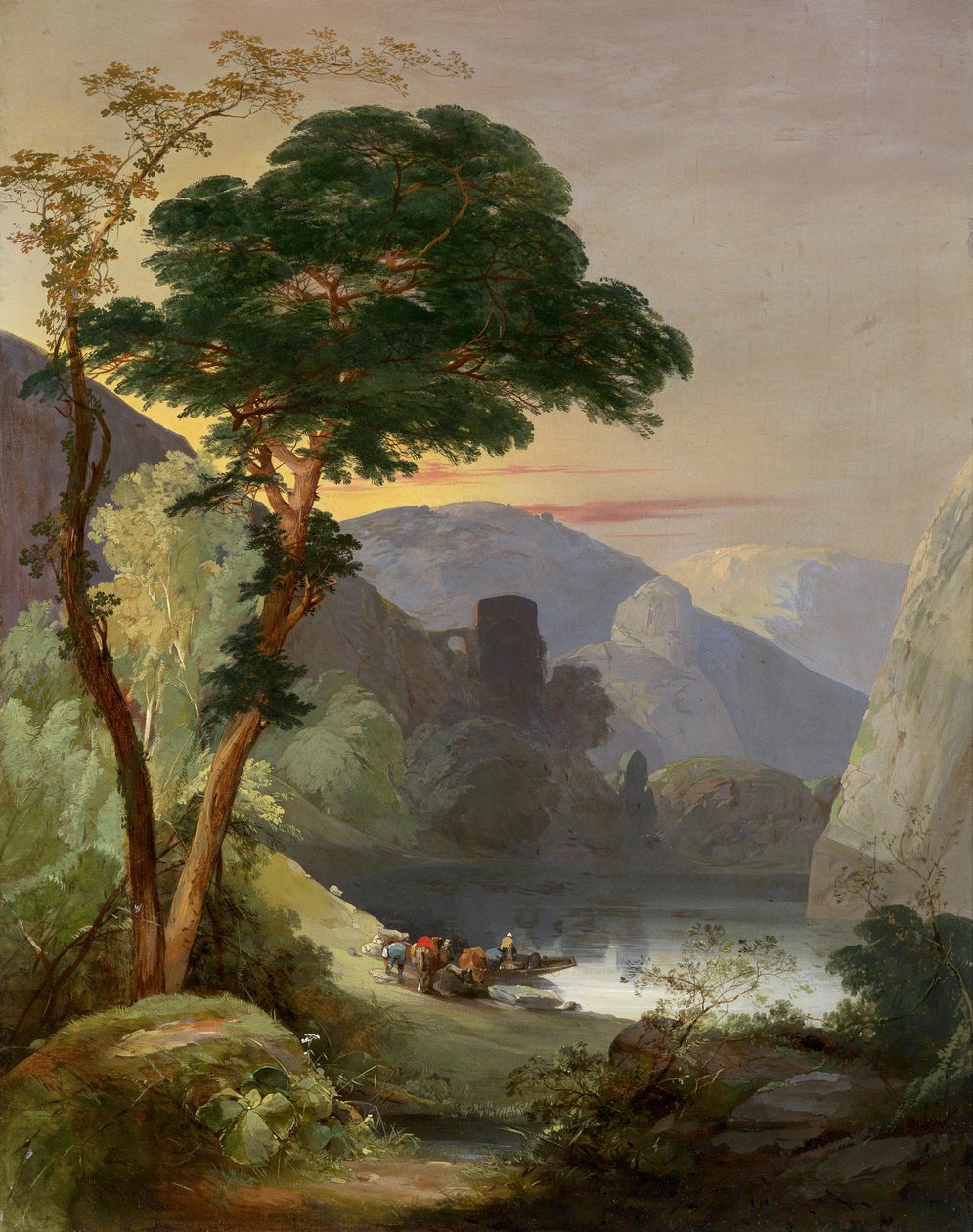 Bergsjö i de italienska alperna av Frederick Lee Bridell