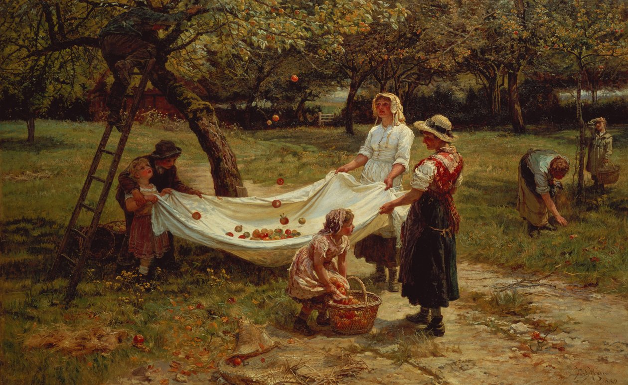 Äppelsamlarna, 1880 av Frederick Morgan