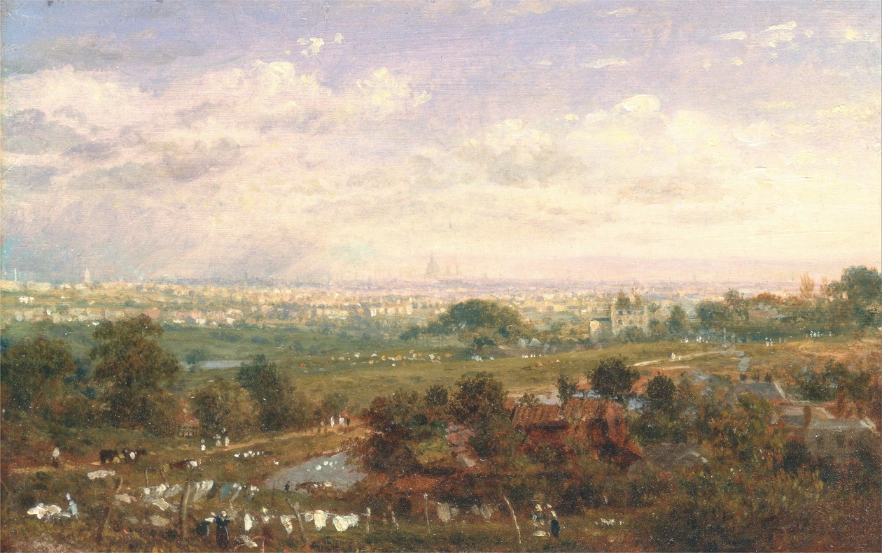 London från Islington Hill av Frederick Nash