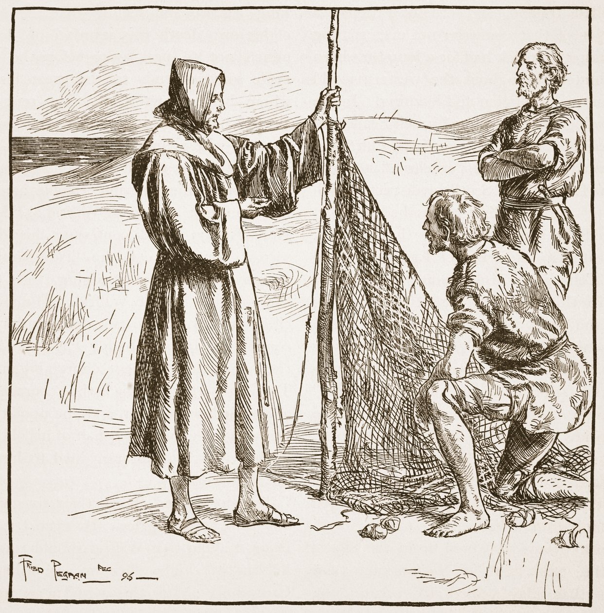 Wilfrid med sydsaxarna, illustration från 