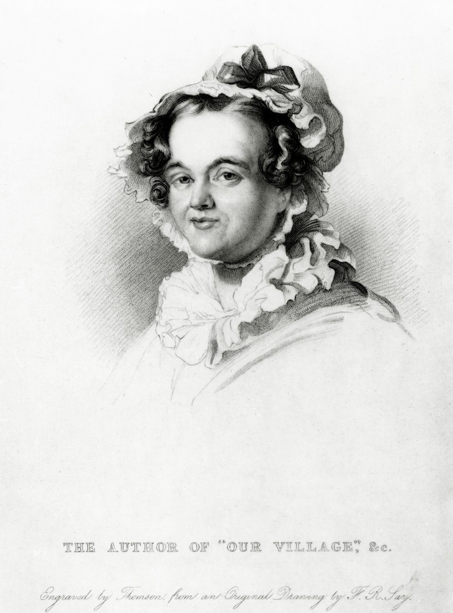 Mary Russell Mitford, graverad av Thomson av Frederick Richard Say