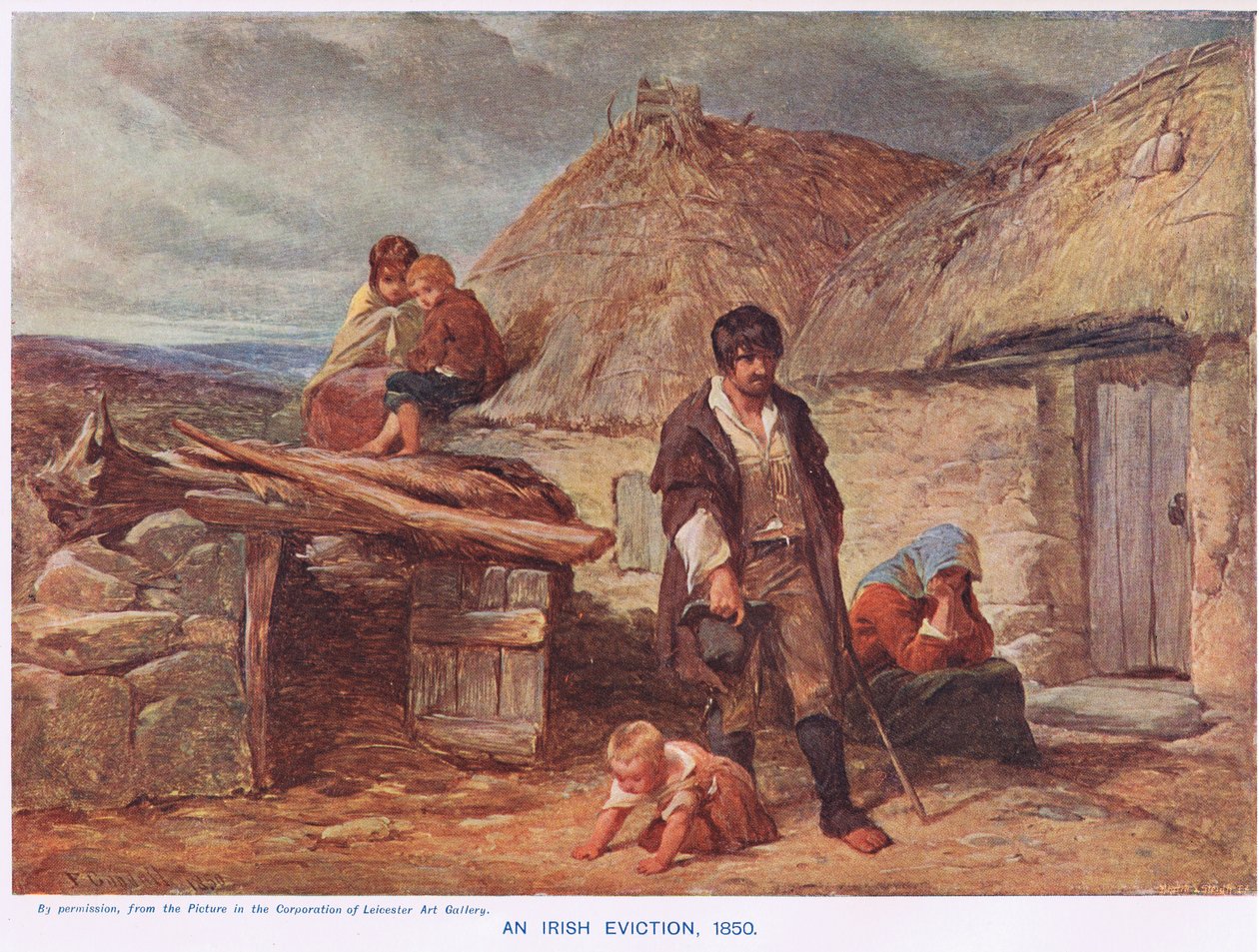 An Irish Eviction, illustration från Cassells 