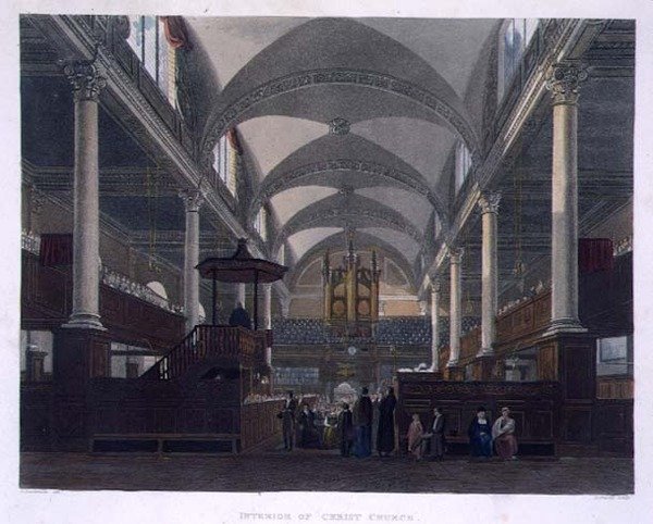 Inre av Christ Church, från "History of Christ