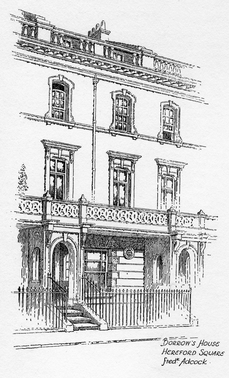 George Borrows hus, Hereford Square, London, 1912 av Frederick Adcock