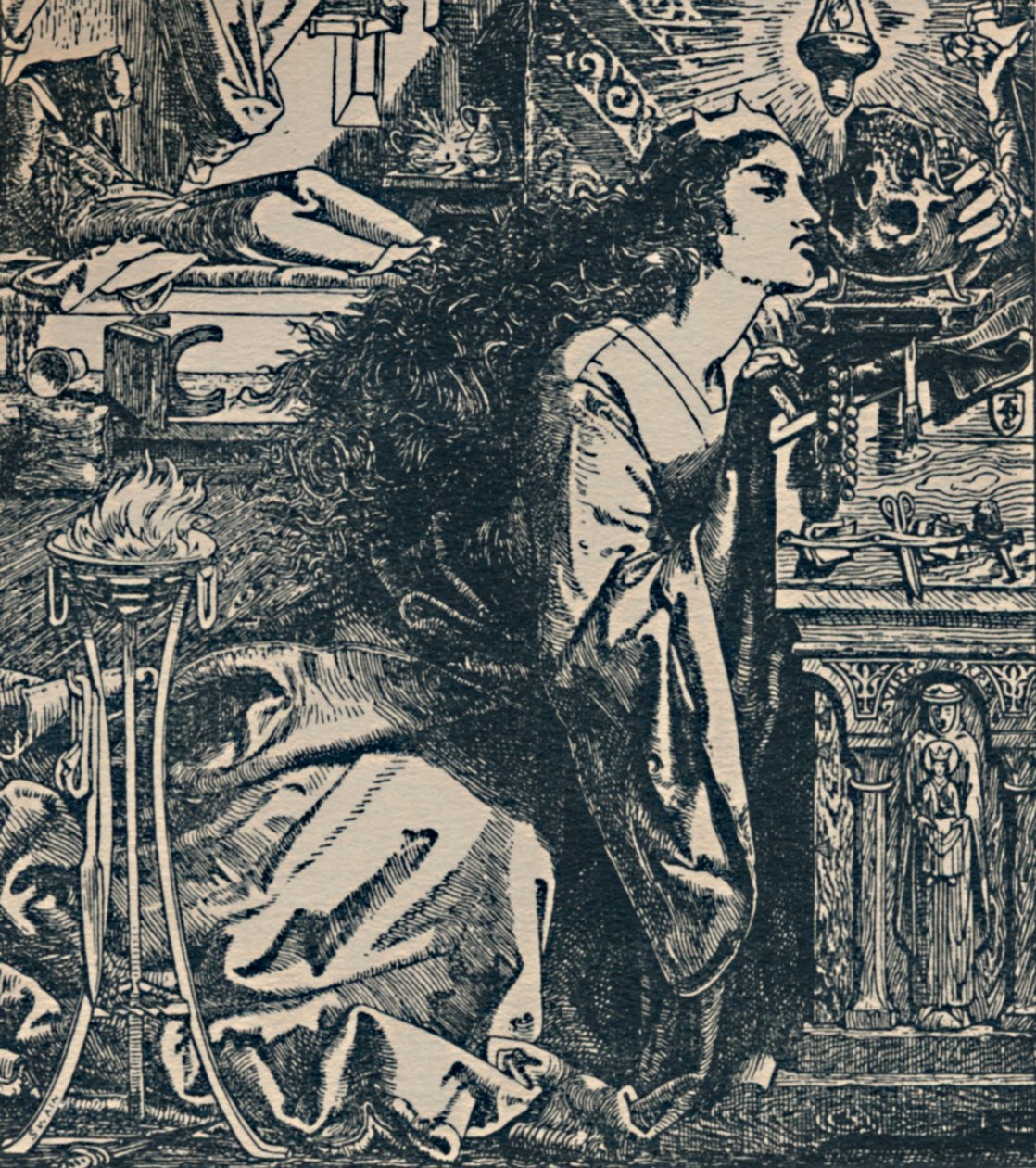 "Rosamond, drottning av langobarderna.", c1850-1900, 1923 av Frederick Augustus Sandys