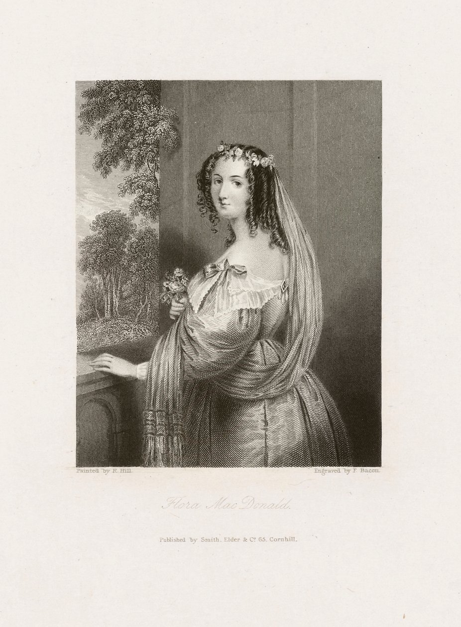 Flora MacDonald, ca 1850 (tryck) av Frederick Bacon