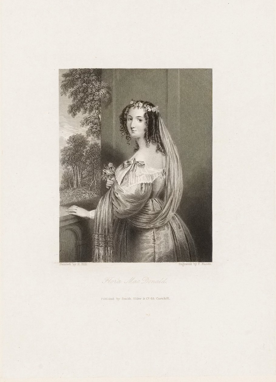 Flora MacDonald, ca 1850 (tryck) av Frederick Bacon