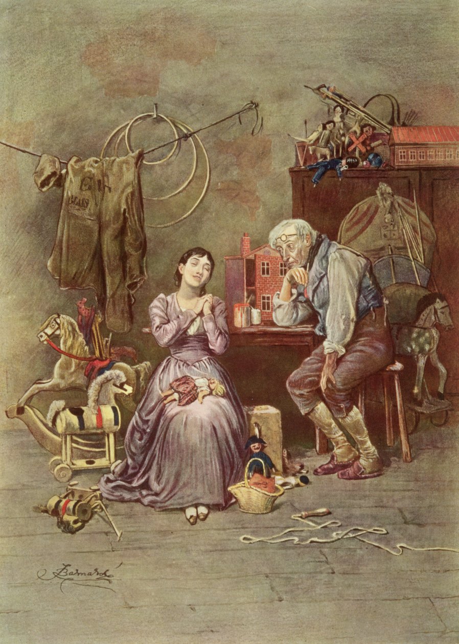 Caleb Plummer och hans blinda dotter, scen från 