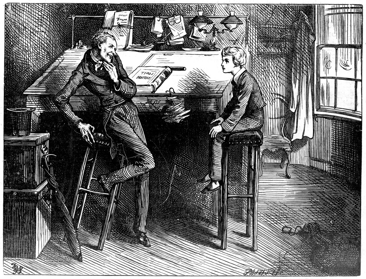 David Copperfield och Uriah Heep, 1912 av Frederick Barnard