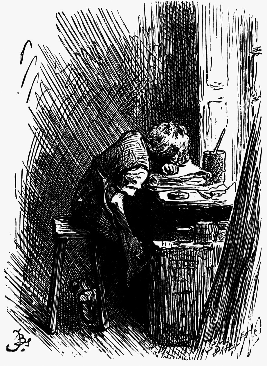 Dickens i det svarta lagret, 1880-talet av Frederick Barnard