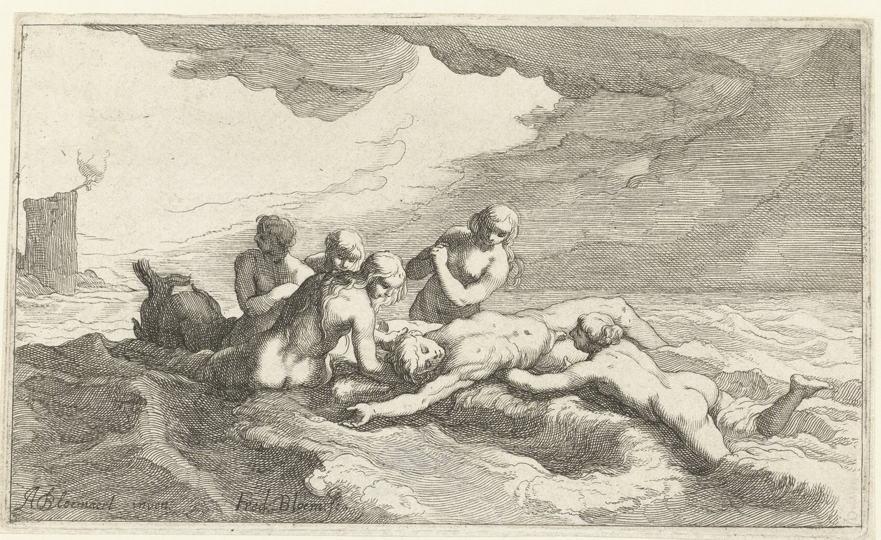 Hjälte en Leander av Frederick Bloemaert