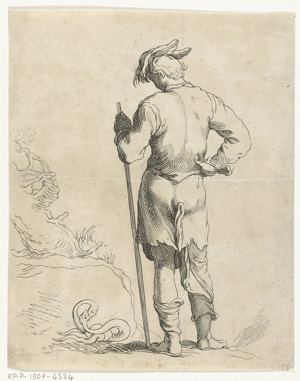 Stående man The draw book of Abraham Bloemaert (serietitel) av Frederick Bloemaert