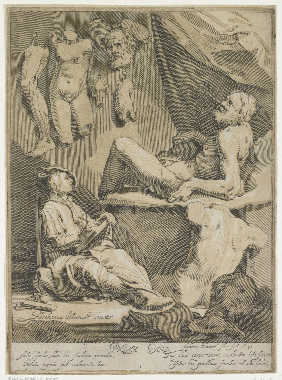 Titelsida för Original och berömd designritningsbok Titelsida för: Abraham Bloemaert, Original och berömd konstritningsbok. Del 1 av Frederick Bloemaert