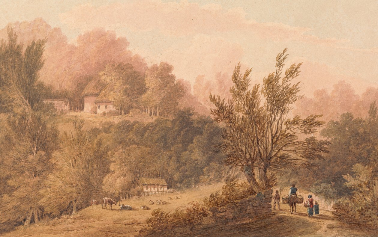 En körfält med figurer - Isle of Wight (?) av Frederick Calvert