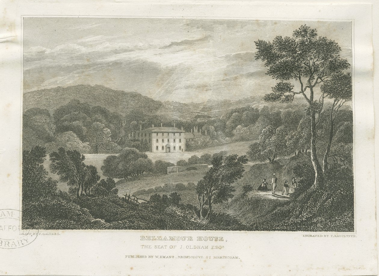 Colton -Bellamore House: stålgravyr, nd [c 1830] (tryck) av Frederick Calvert