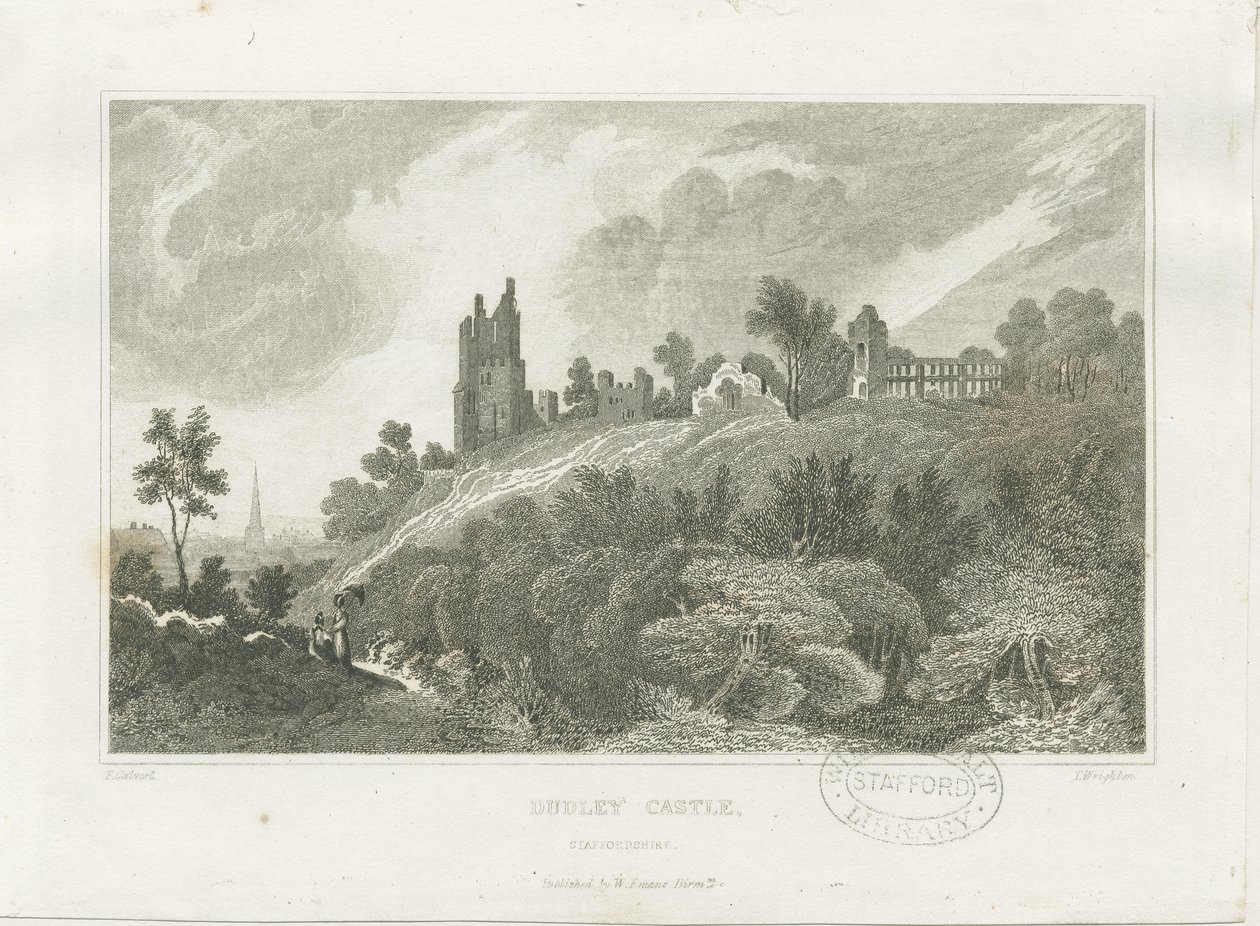 Dudley Castle: gravyr och [1800-talet] av Frederick Calvert