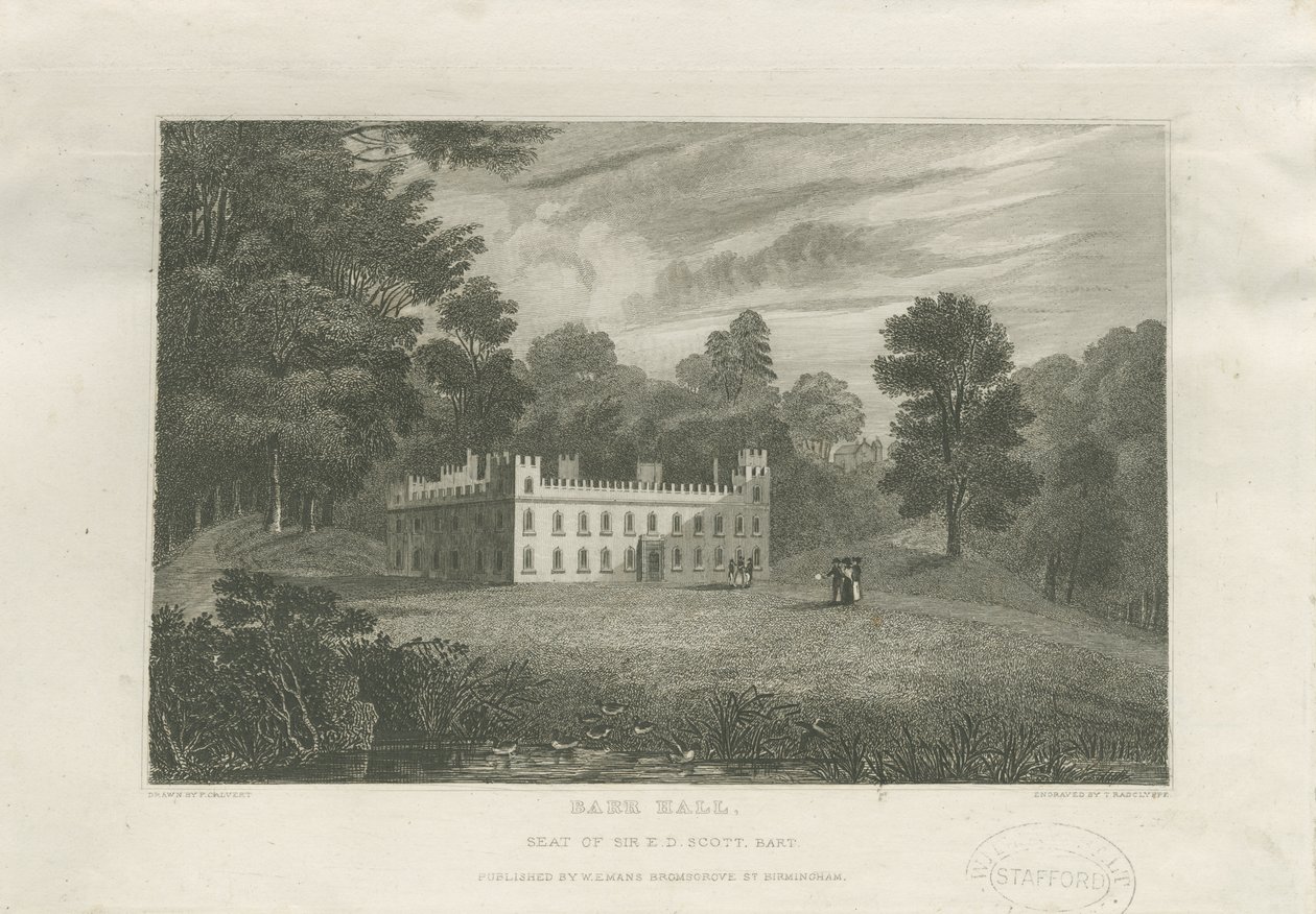 [Great] Barr Hall: gravyr och [mitten av 1800-talet] av Frederick Calvert