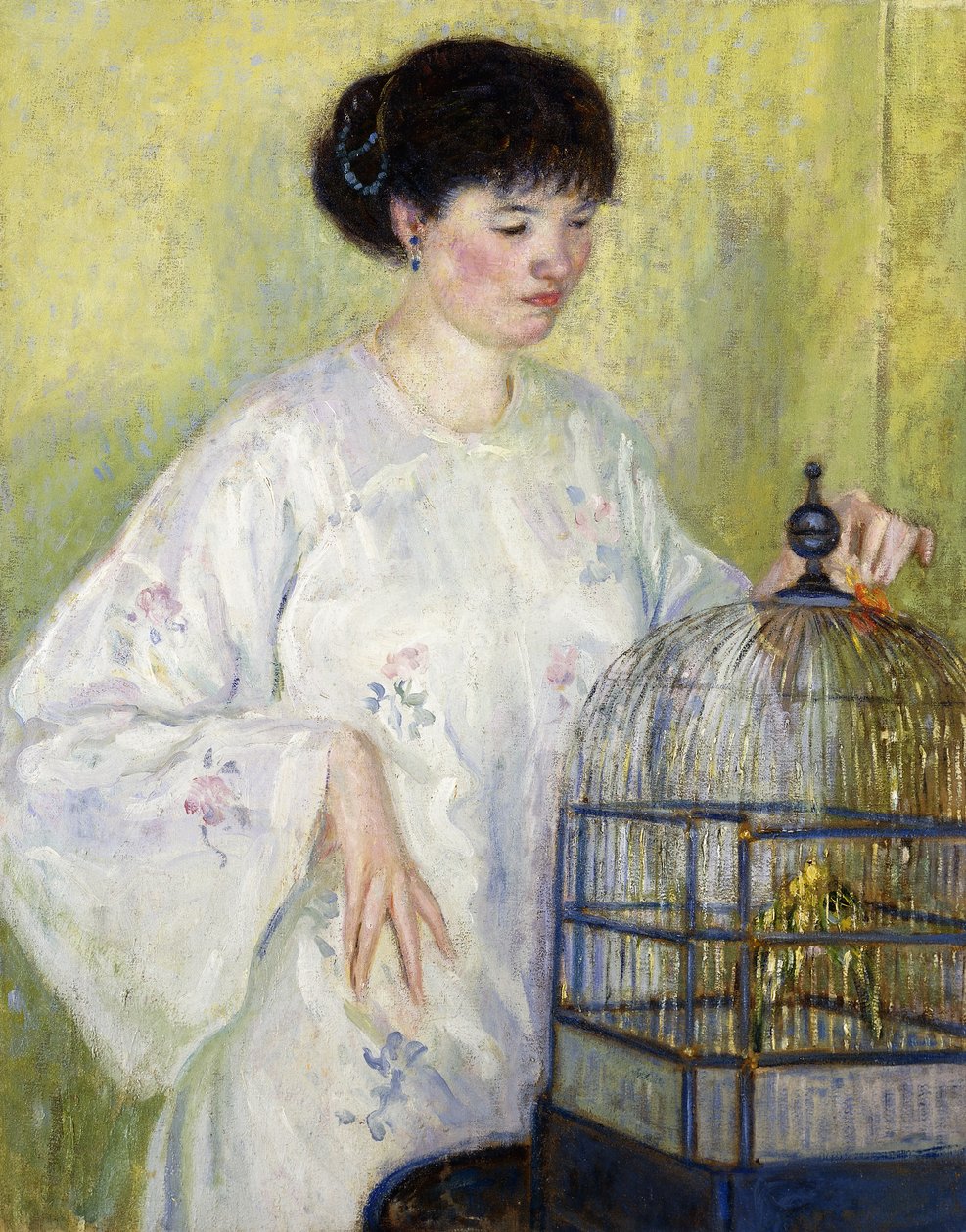 Porträtt av Madame Frieseke, ca 1912-1913 (olja på duk) av Frederick Carl Frieseke