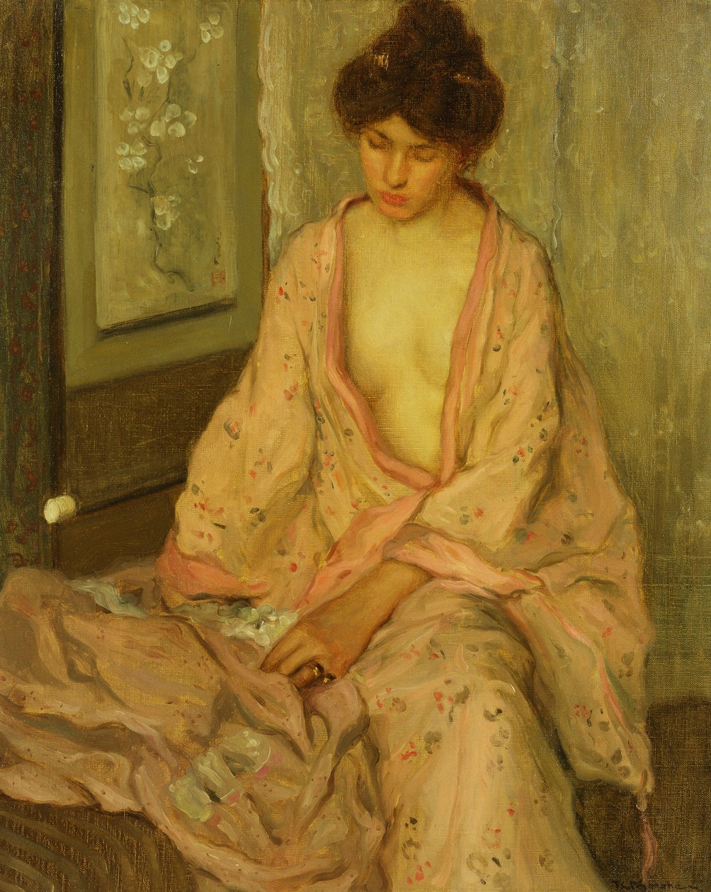 Den rosa kimono av Frederick Carl Frieseke