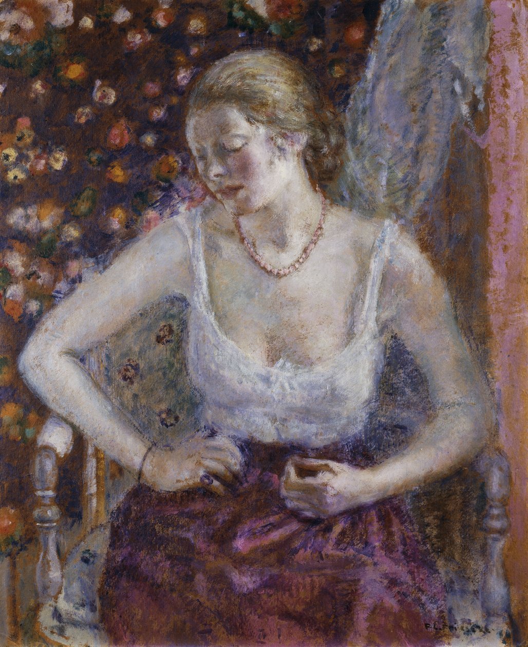 Kvinna som klär sig av Frederick Carl Frieseke
