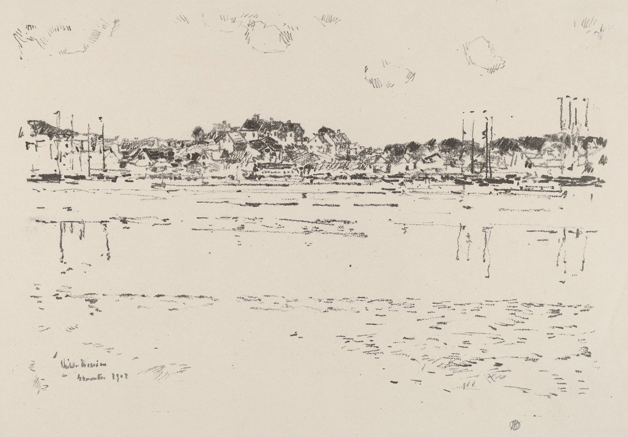 Inre hamnen, ca. 1918. av Frederick Childe Hassam
