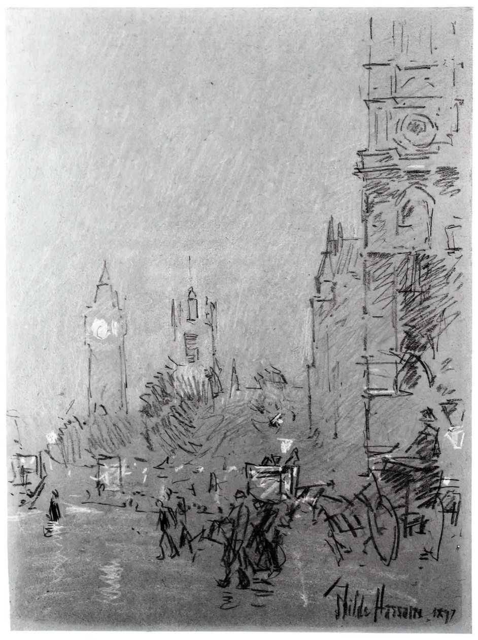 London, kväll, 1897. av Frederick Childe Hassam