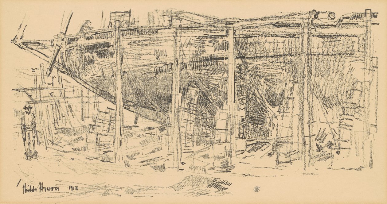 På vägarna, 1918. av Frederick Childe Hassam