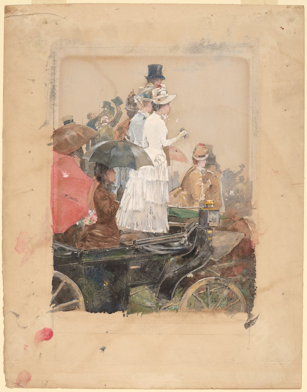 Åskådare vid Grand Prix, 1888. av Frederick Childe Hassam