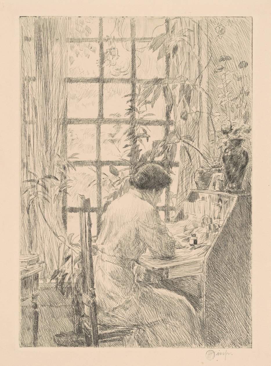 Skrivbordet, 1915. av Frederick Childe Hassam